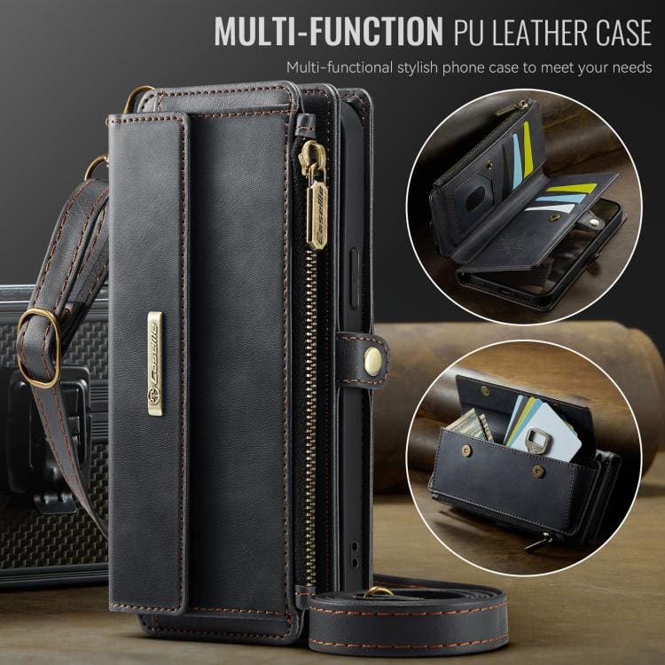Apple iPhone 16e/17e CaseMe C39 Wallet, RFID Protection, 9 Card Slots, Cash Pocket, Zipped Coin Wallet - Image 5