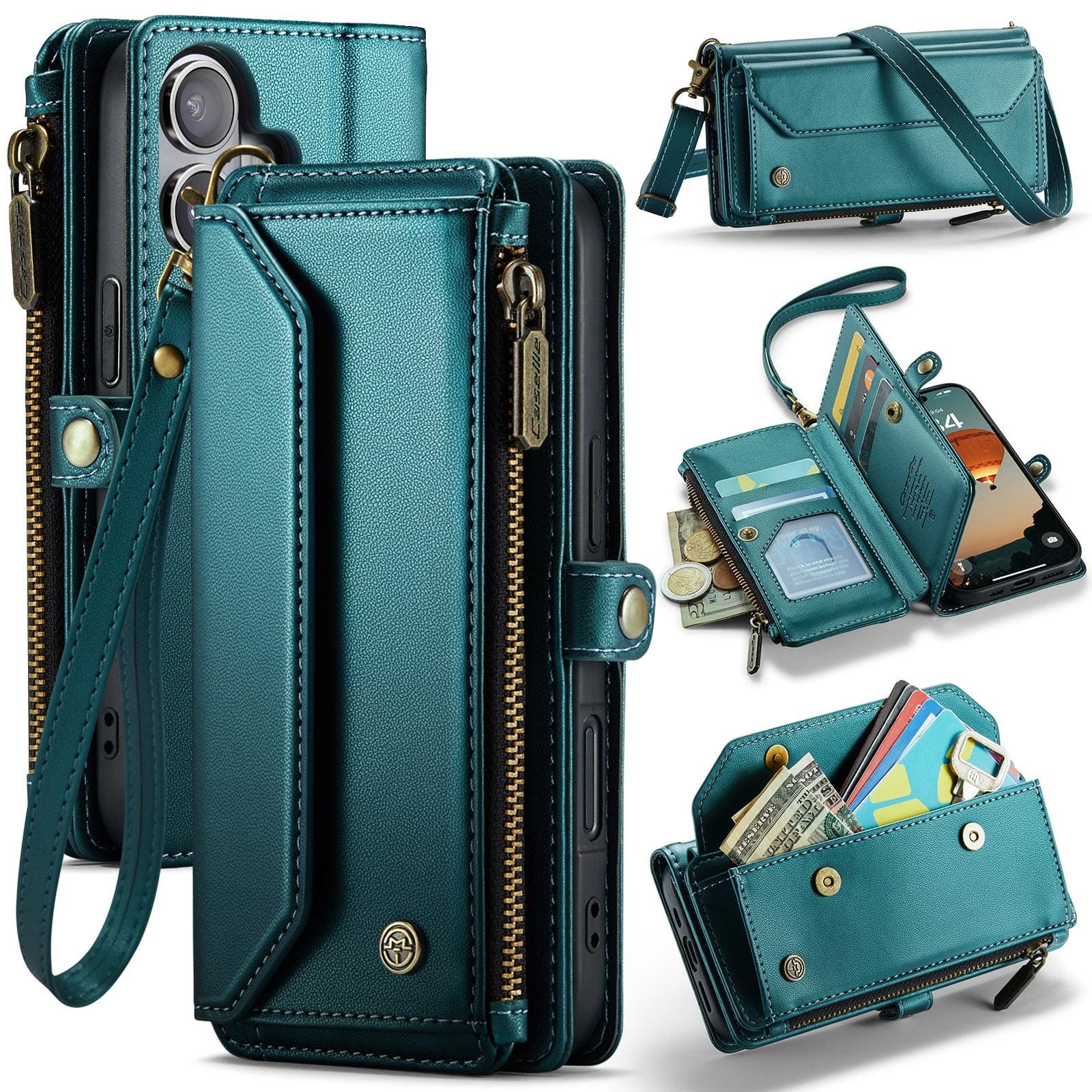 Apple iPhone 17 CaseMe C36 Wallet, 7 Card Slots, Cash Pocket, Zipped Coin Wallet