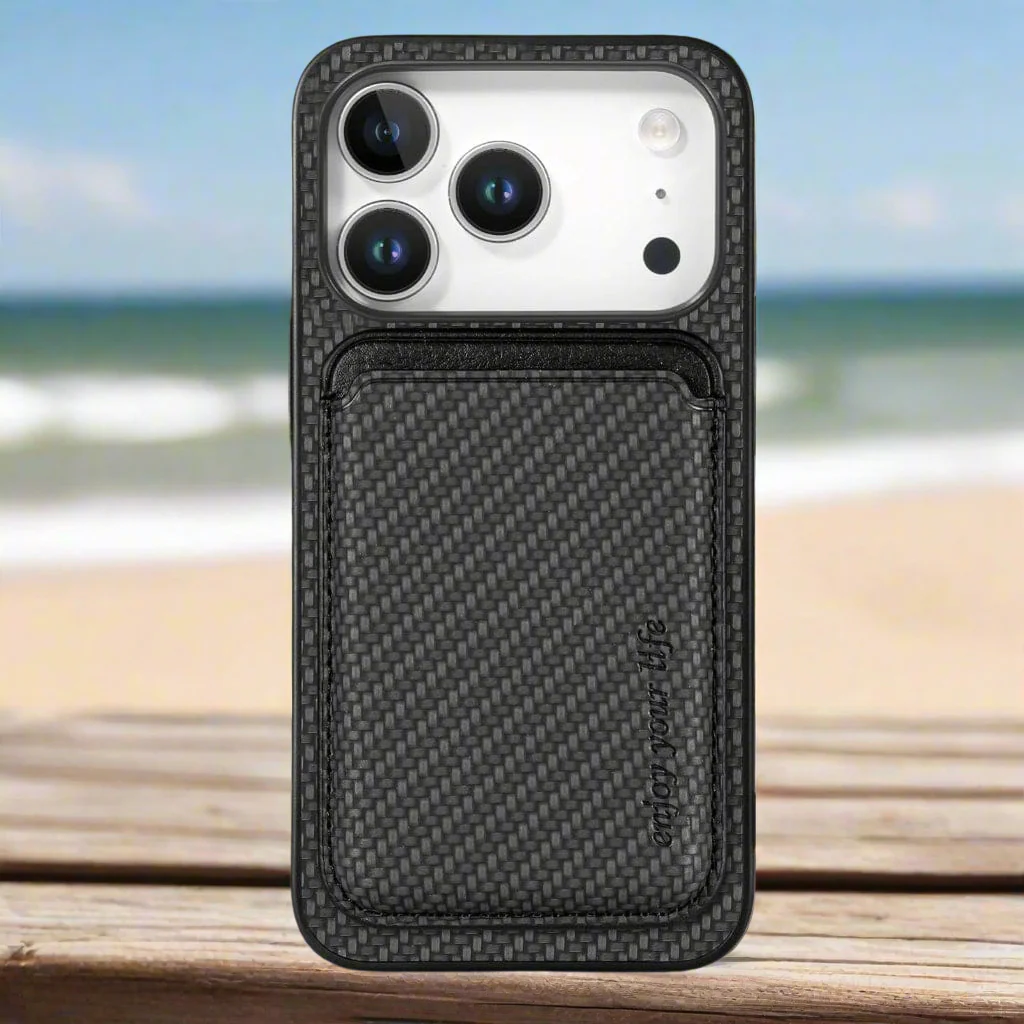 Apple iPhone 17 Pro Carbon Magsafe Cover with Removable Card Wallet