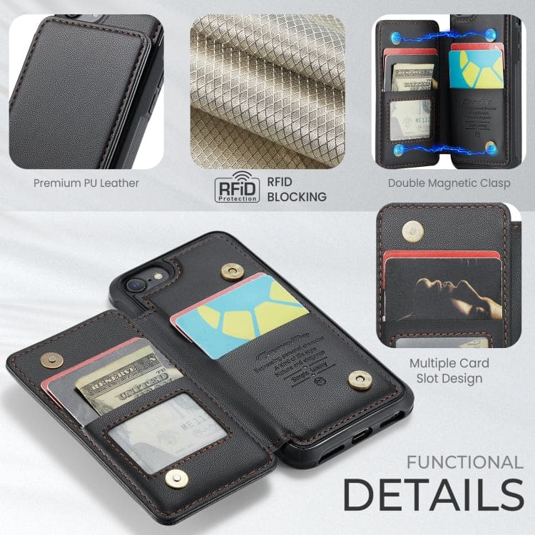 Apple iPhone 6/7/8/SE CaseMe C22 Rear Wallet Cover with Card Slots - Image 4