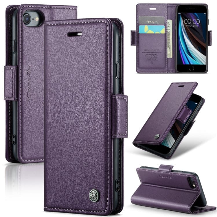 Apple iPhone 7 / 8 / SE CaseMe 023 Wallet Flip Cover, RFID Protection, Card Holder