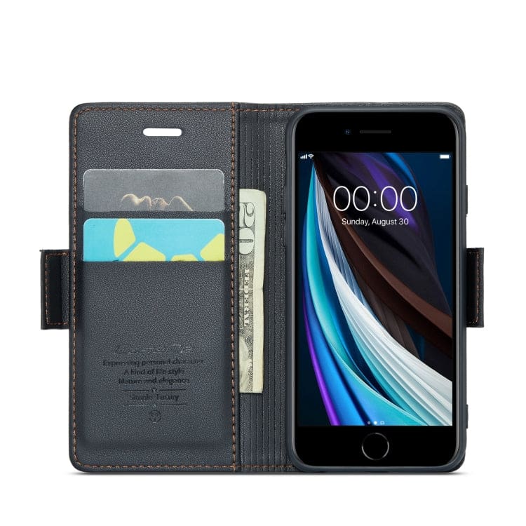 Apple iPhone 7 / 8 / SE CaseMe 023 Wallet Flip Cover, RFID Protection, Card Holder - Image 4