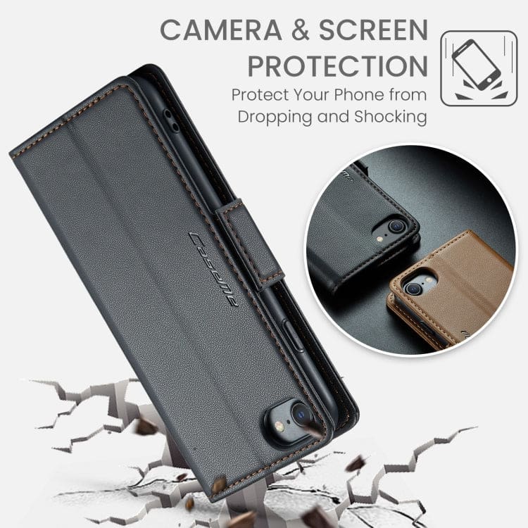 Apple iPhone 7 / 8 / SE CaseMe 023 Wallet Flip Cover, RFID Protection, Card Holder - Image 6