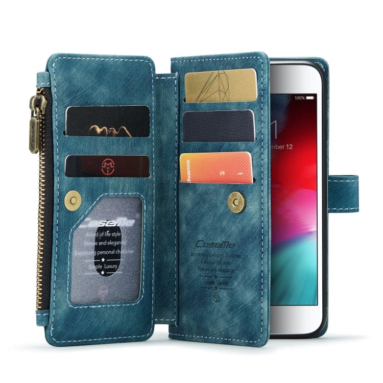 Apple iPhone 7/8/SE CaseMe C30 Multifunction Wallet, Zip Pocket, 7 Card Slots - Image 5