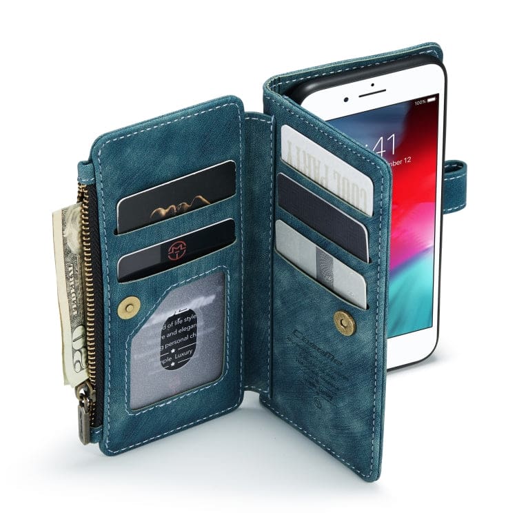 Apple iPhone 7/8/SE CaseMe C30 Multifunction Wallet, Zip Pocket, 7 Card Slots - Image 7