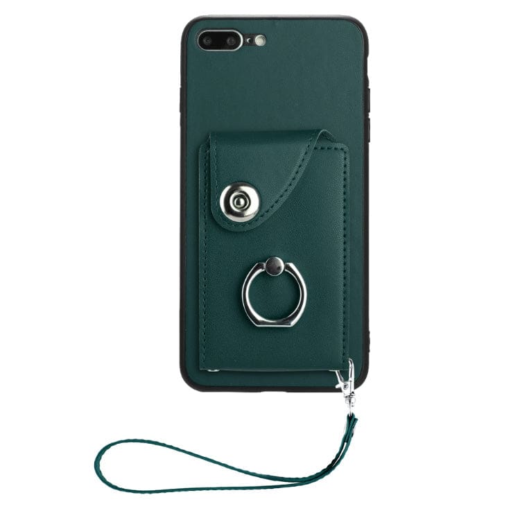 Apple iPhone 7 Plus / 8 Plus Rear Cover with 8 Card Wallet and Ring/Stand - Image 6