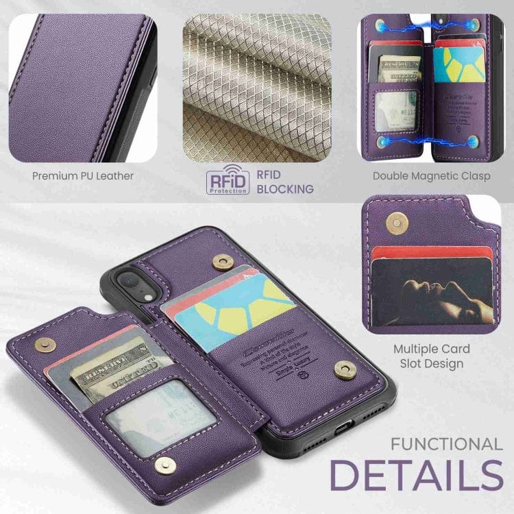 Apple iPhone XR CaseMe C22 Rear Wallet Cover with Card Slots - Image 4