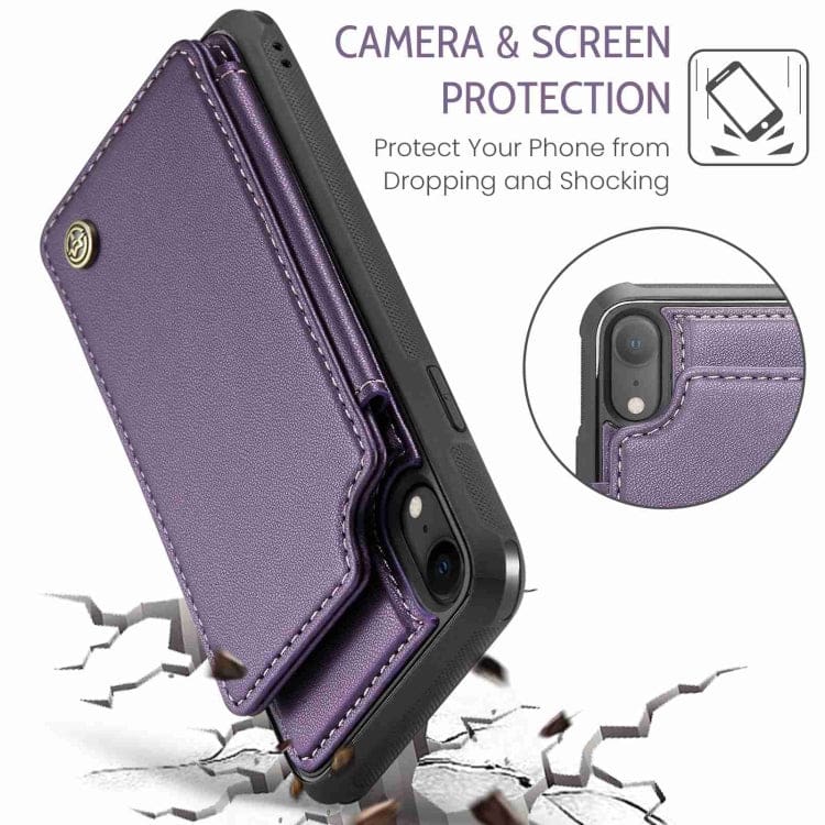 Apple iPhone XR CaseMe C22 Rear Wallet Cover with Card Slots - Image 5