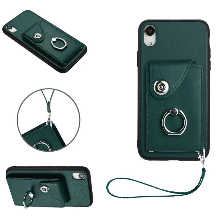 Apple iPhone XR Rear Cover with 8 Card Wallet and Ring/Stand - Image 2