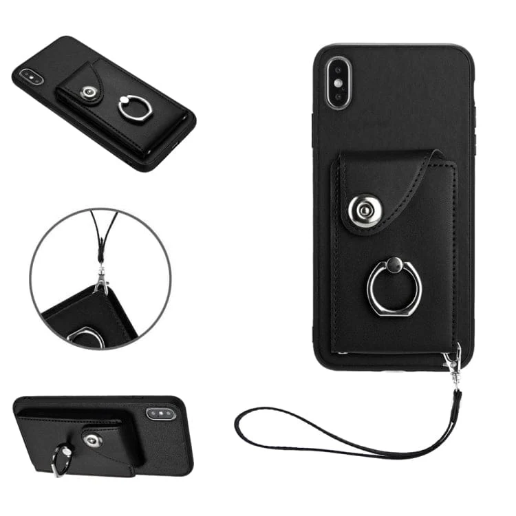 Apple iPhone XS Max Rear Cover with 8 Card Wallet and Ring/Stand - Image 2