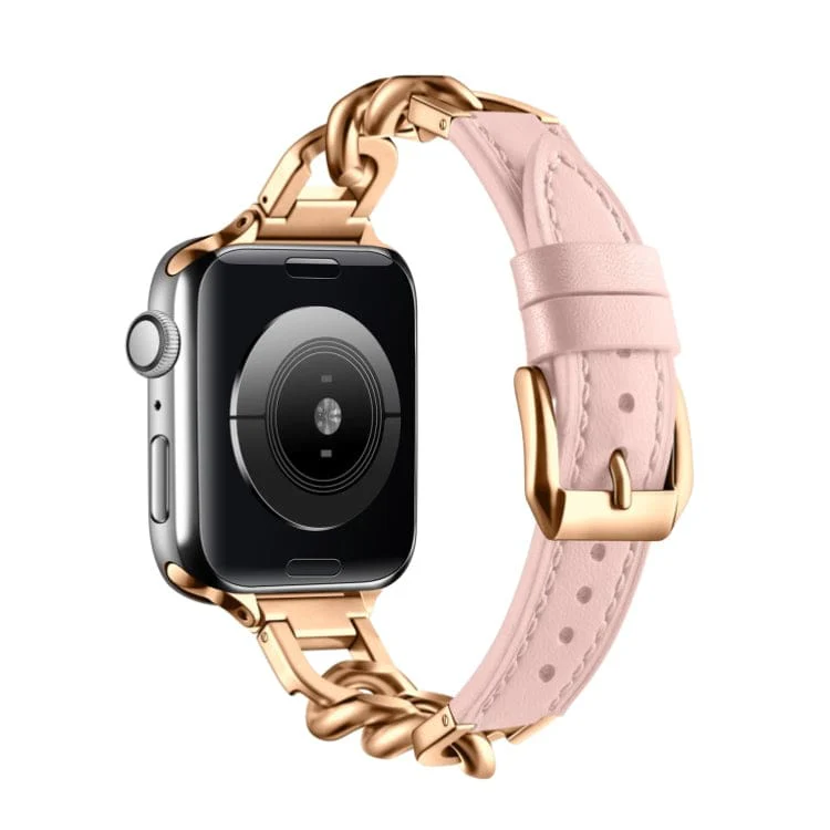 Apple Watch Chain and Genuine Leather Watch Strap - Image 5