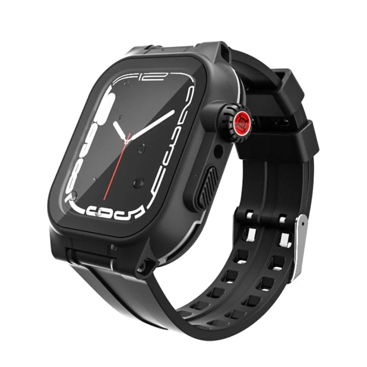 Apple Watch Series 4/5/6/SE 44mm RedPepper Shellbox Waterproof Watch Cover with Screen Protector - Image 2