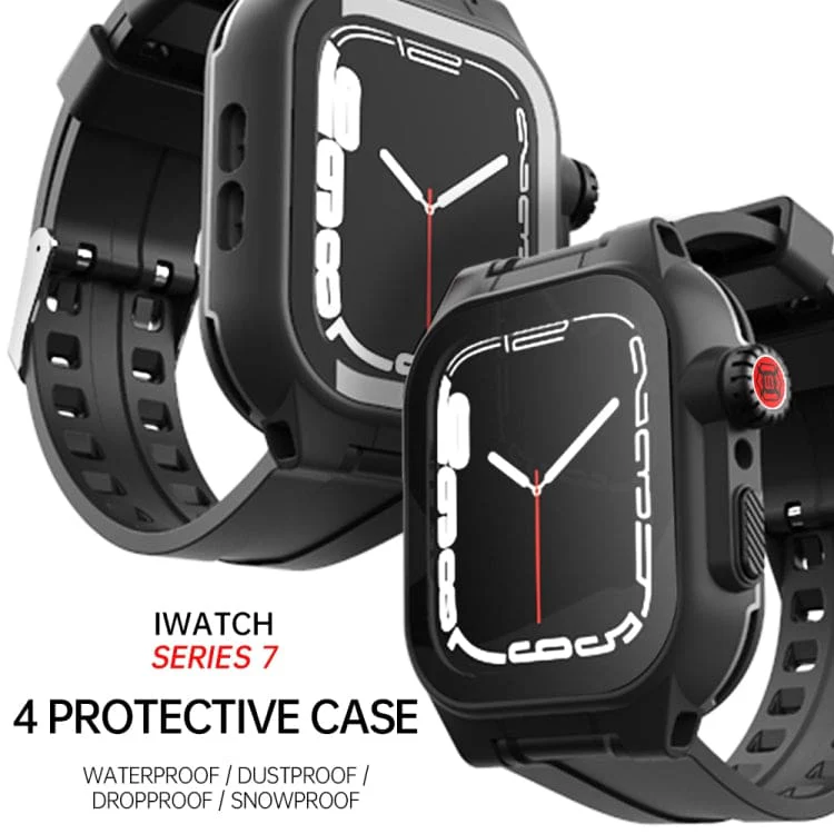 Apple Watch Series 4/5/6/SE 44mm RedPepper Shellbox Waterproof Watch Cover with Screen Protector - Image 3