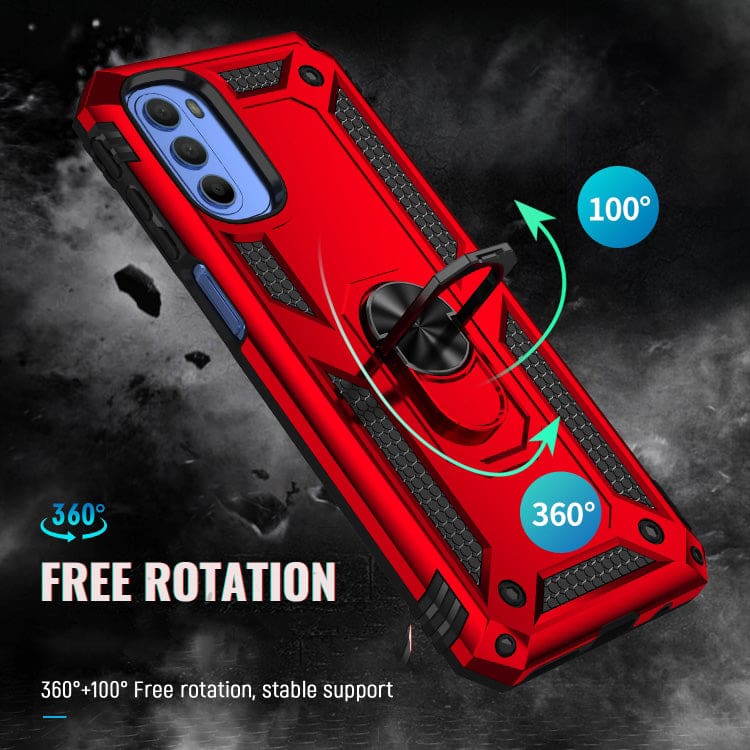 Motorola Moto G31 / Moto G41 Armor Rugged Case with Metal Ring/Stand - Image 3