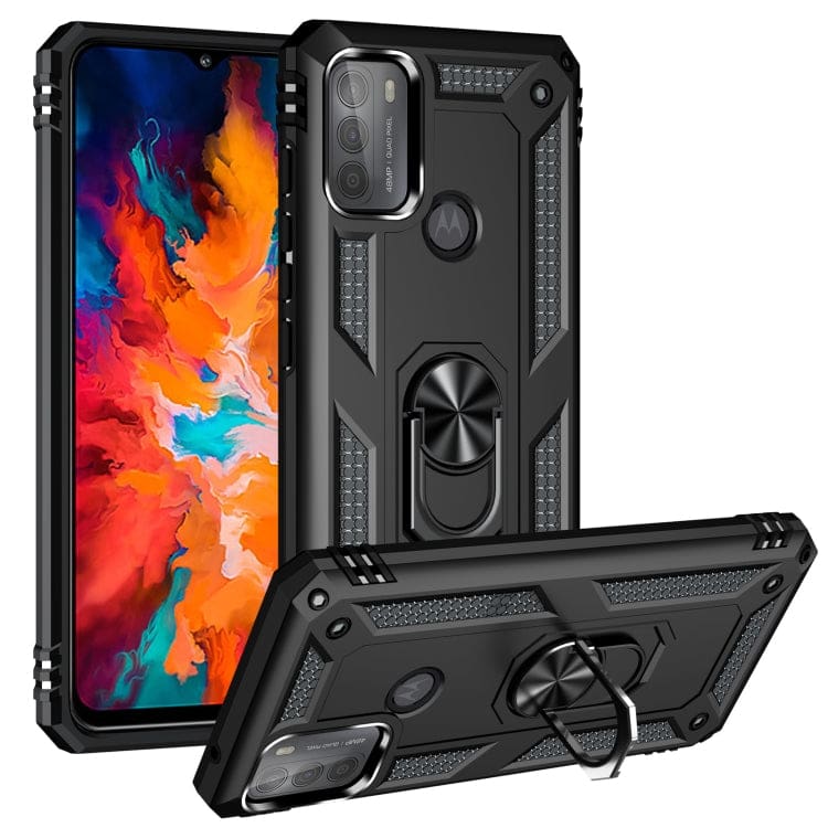 Motorola Moto G50 4G Armor Rugged Case with Metal Ring/Stand - Image 2