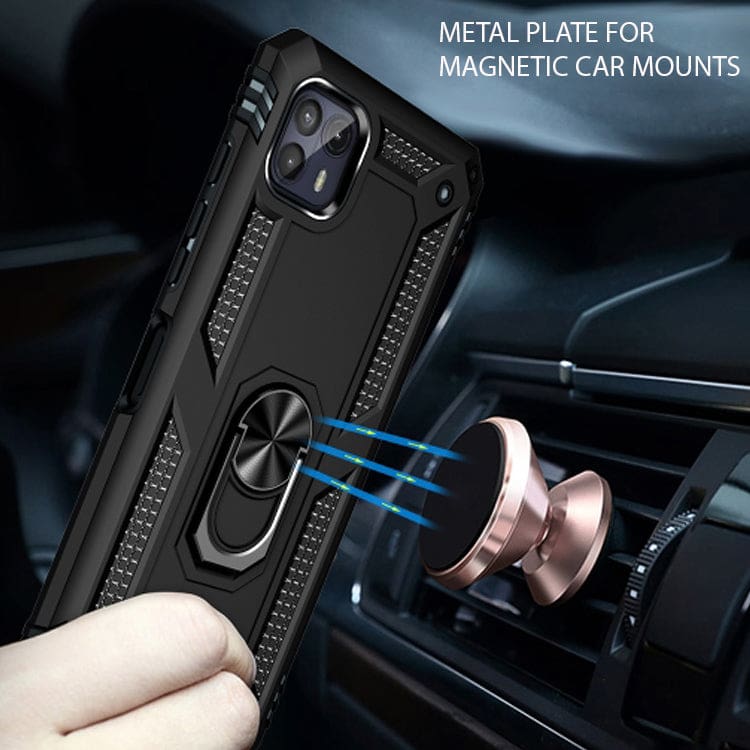Motorola Moto G50 5G Armor Rugged Case with Metal Ring/Stand - Image 5