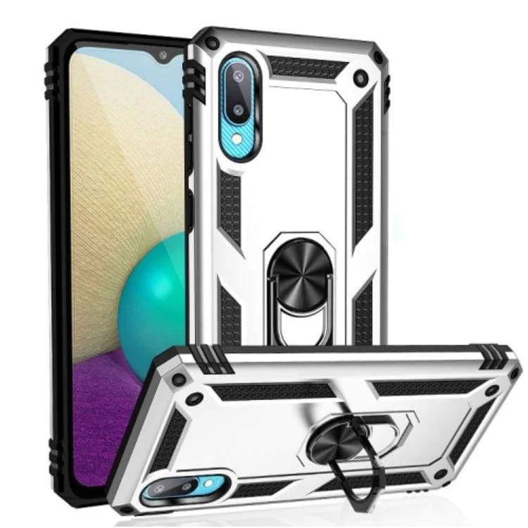 Samsung Galaxy A02 / M02 Armor Rugged Case with Metal Ring/Stand
