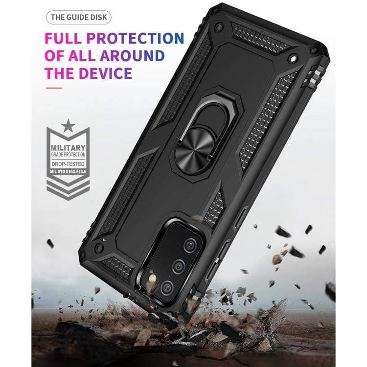 Samsung Galaxy A02S Armor Rugged Case with Metal Ring/Stand - Image 5