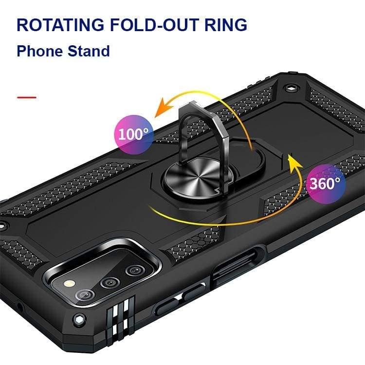 Samsung Galaxy A03S Armor Rugged Case with Metal Ring/Stand - Image 3