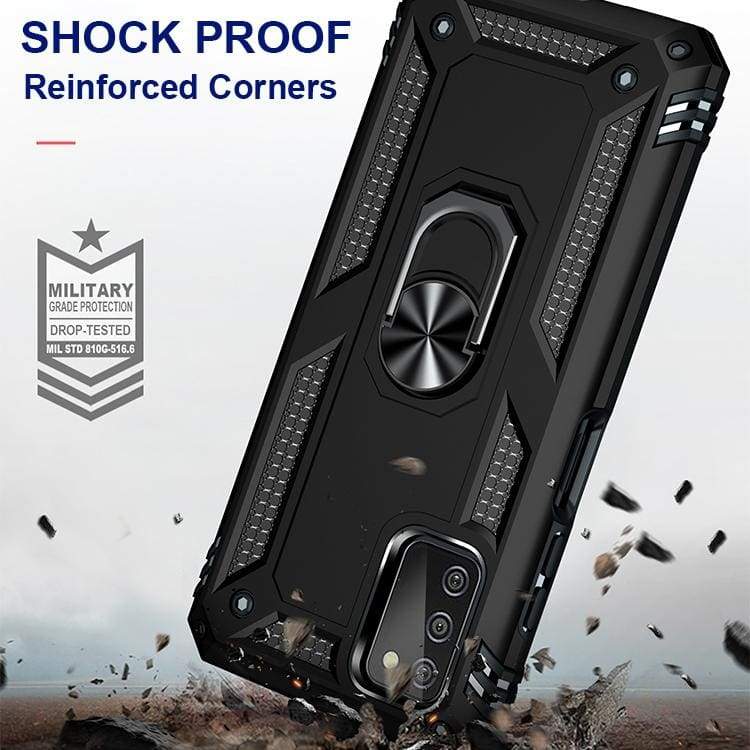 Samsung Galaxy A03S Armor Rugged Case with Metal Ring/Stand - Image 4