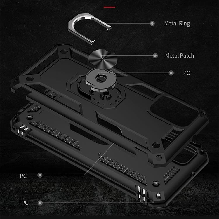 Samsung Galaxy A03S Armor Rugged Case with Metal Ring/Stand - Image 6