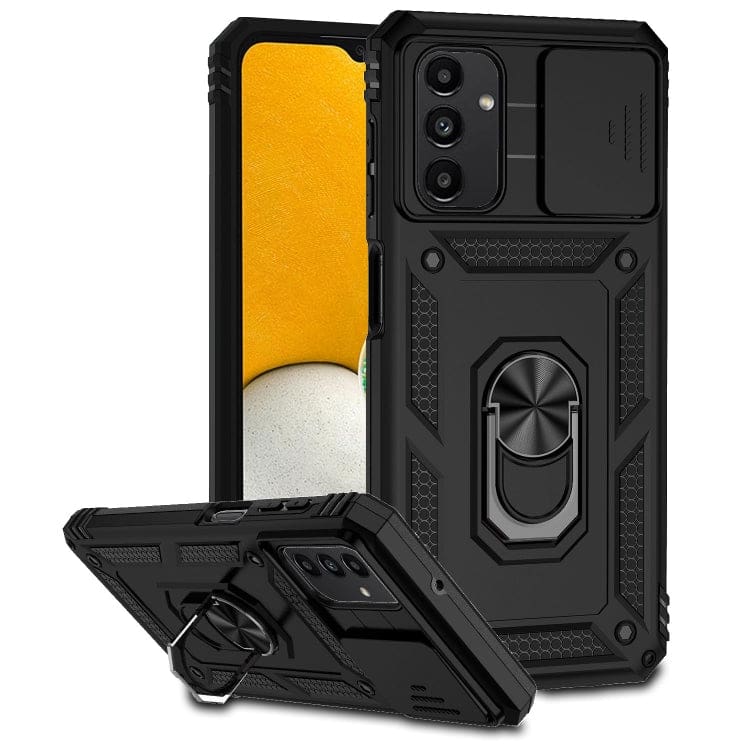 Samsung Galaxy A13 5G Armor Rugged Sliding Camera Cover with Metal Ring/Stand