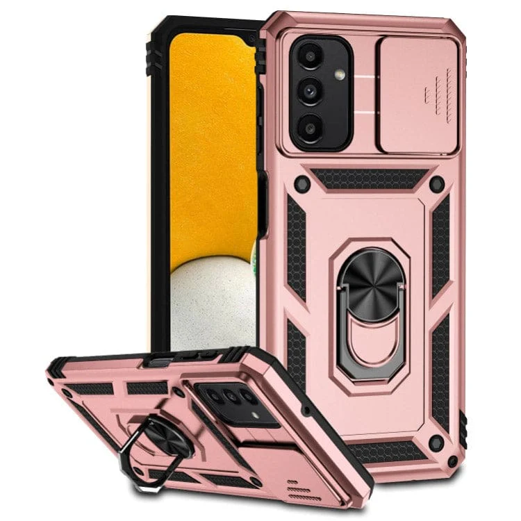 Samsung Galaxy A13 5G Armor Rugged Sliding Camera Cover with Metal Ring/Stand - Image 11
