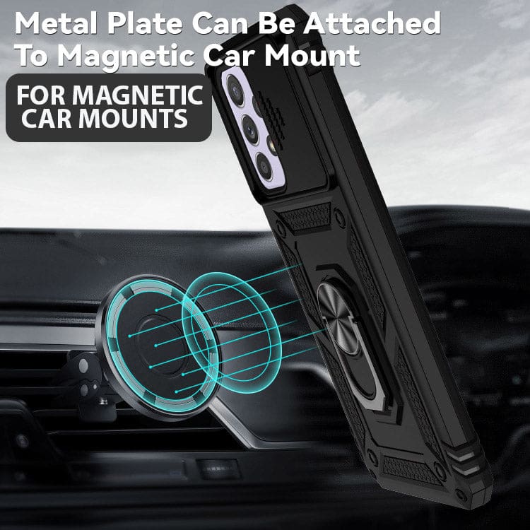 Samsung Galaxy A33 5G Armor Rugged Sliding Camera Cover with Ring/Stand - Image 8
