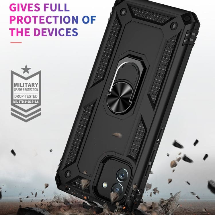 Samsung Galaxy A03 Armor Shockproof Cover with Rotating, Fold-Out Ring/Stand - Image 5