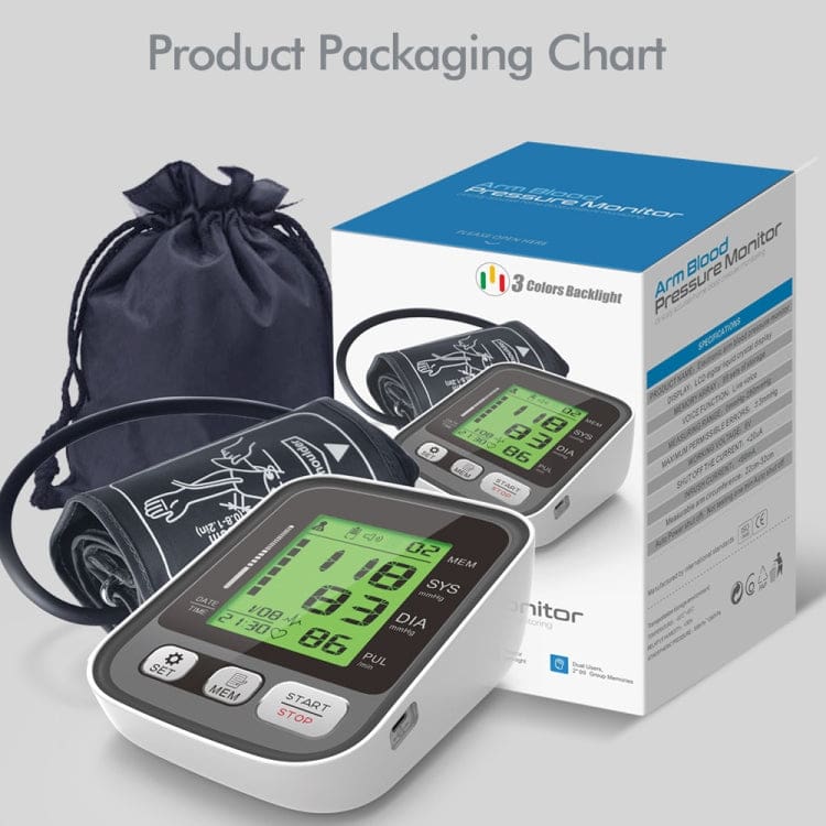 Digital Upper Arm Blood Pressure Monitor | Extra Large 52cm Cuff & Tri-Colour Backlit Screen - Image 6