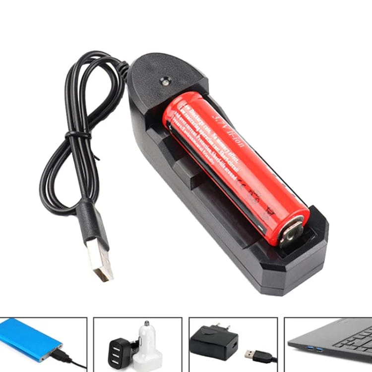 BMAX 18650 Lithium Battery Single Slot USB Charger - Image 5