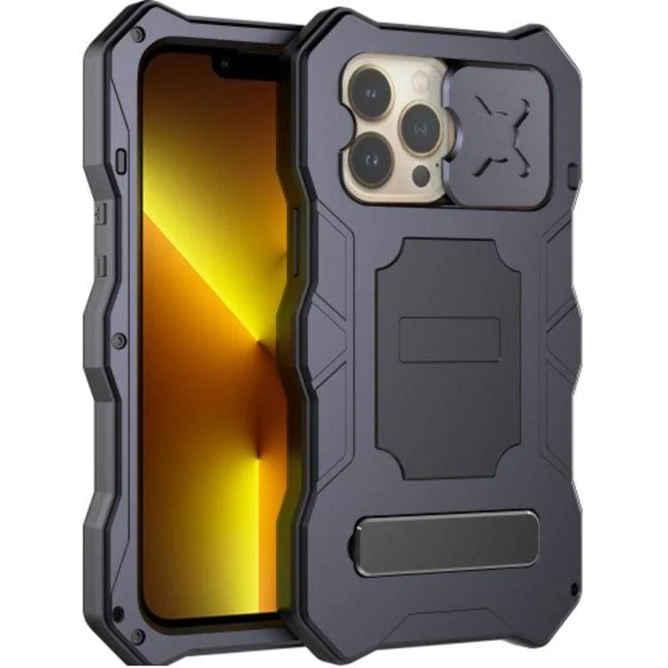 Apple iPhone 13 Pro - Metal Protective Cover and Screen Protection, Sliding Camera Cover, Water/Dust Resistant