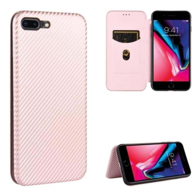 Apple iPhone 7 Plus / iPhone 8 Plus Carbon Shell Flip Phone Cover/Wallet