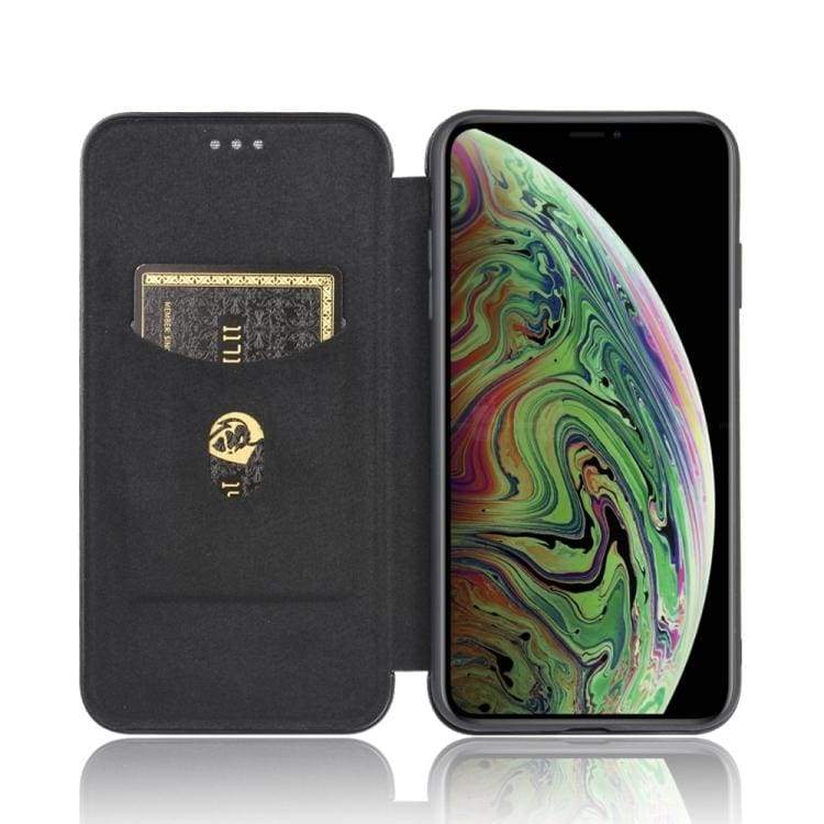 Apple iPhone XS Max Carbon Shell Flip Phone Cover/Wallet - Image 3