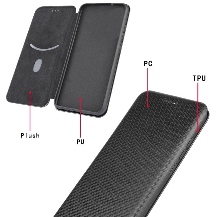 Apple iPhone XS Max Carbon Shell Flip Phone Cover/Wallet - Image 5