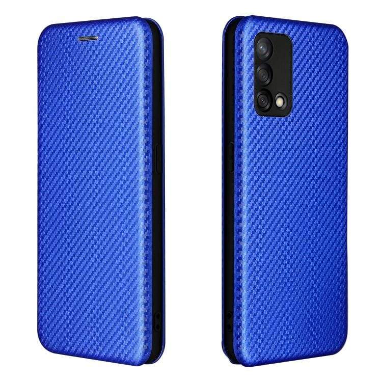 Oppo A74 4G , Oppo F19 Carbon Shell Flip Phone Cover/Wallet - Image 3