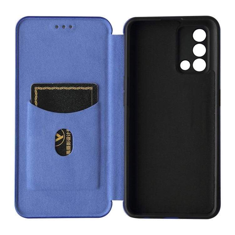 Oppo A74 4G , Oppo F19 Carbon Shell Flip Phone Cover/Wallet - Image 4