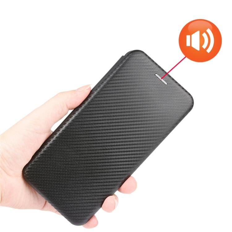 Oppo A74 4G , Oppo F19 Carbon Shell Flip Phone Cover/Wallet - Image 6