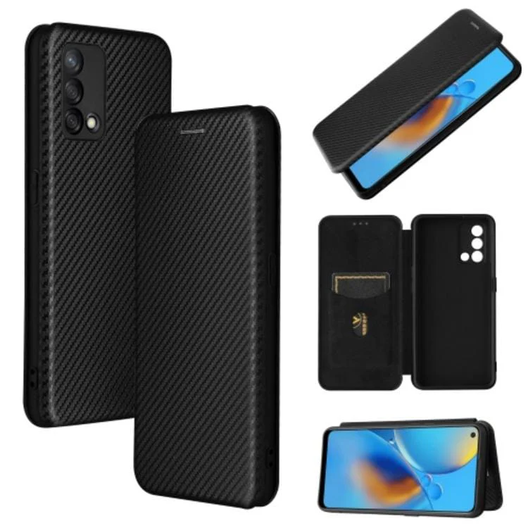 Oppo A74 4G , Oppo F19 Carbon Shell Flip Phone Cover/Wallet - Image 9