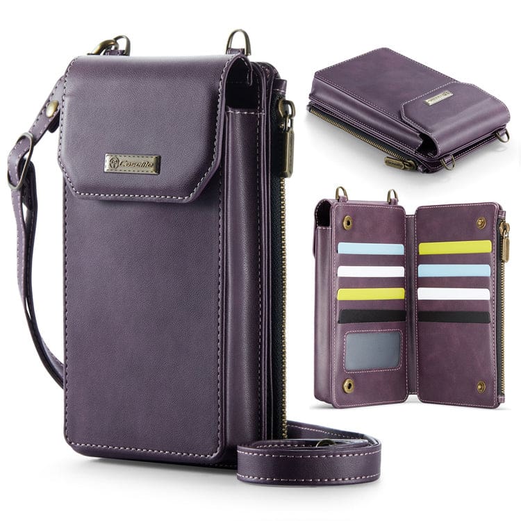 CaseMe ME40 Phone Crossbody Wallet, Shoulder and Wrist Strap, Card Slots
