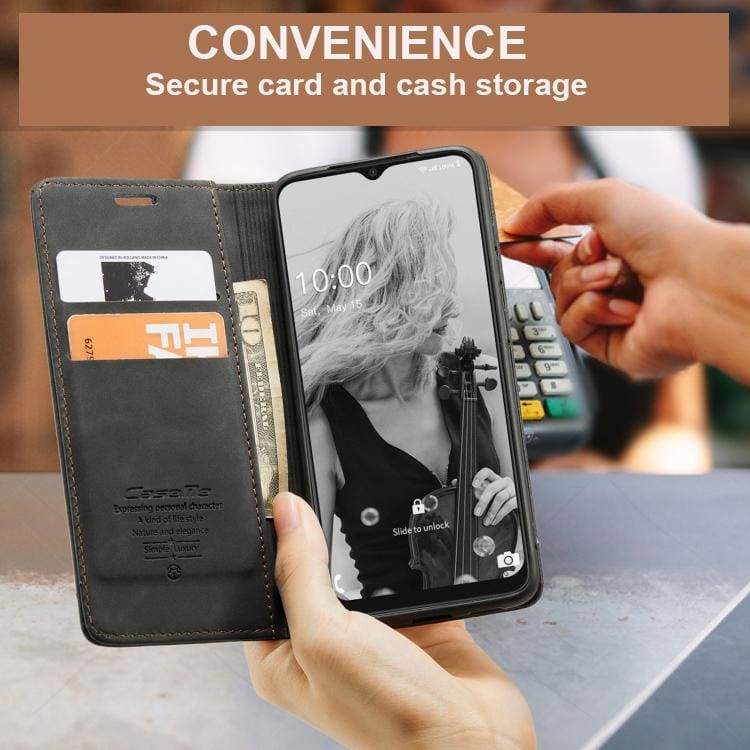 Samsung Galaxy A22 5G CaseMe Wallet Flip Cover with Magnetic Closing Front Cover , Card Slots, Wallet - Image 7