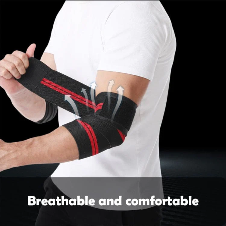 Compression Elbow Bandage Wrap Sports Elbow Protector - BLUE - Image 5