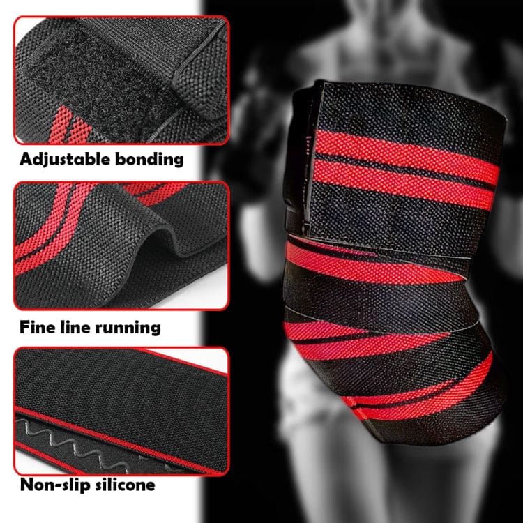 Compression Elbow Bandage Wrap Sports Elbow Protector - BLUE - Image 7