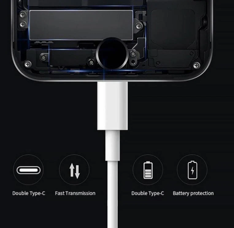 [3 PACK] 60W 5A PD Type-C/Type-C Fast Charging, Data Cable, 1 Meter - Image 3