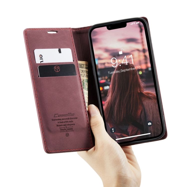 Apple iPhone 14 Plus CaseMe 013 Wallet Flip Cover with Magnetic Closing Front Cover , Card Slots, Wallet - Image 6