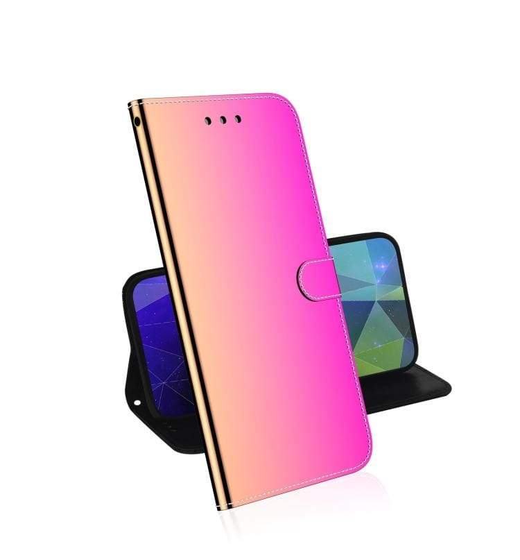 Mirror Reflective Flip Phone Cover/Wallet - For Umidigi A7S Phone