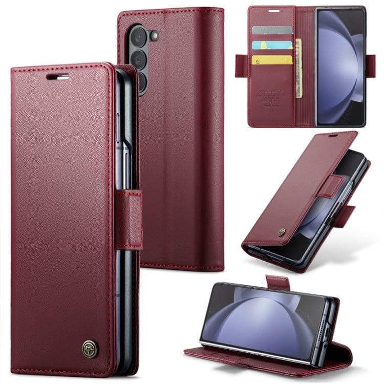 Samsung Galaxy Z Fold 5 CaseMe 023 Wallet Flip Cover, RFID Protection, Card Holder