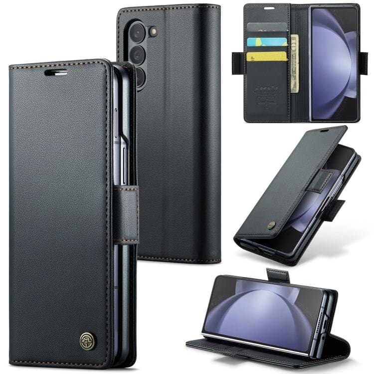 Samsung Galaxy Z Fold 5 CaseMe 023 Wallet Flip Cover, RFID Protection, Card Holder - Image 10