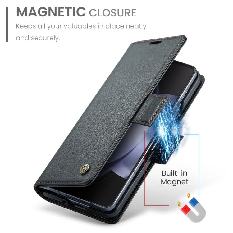 Samsung Galaxy Z Fold 5 CaseMe 023 Wallet Flip Cover, RFID Protection, Card Holder - Image 5