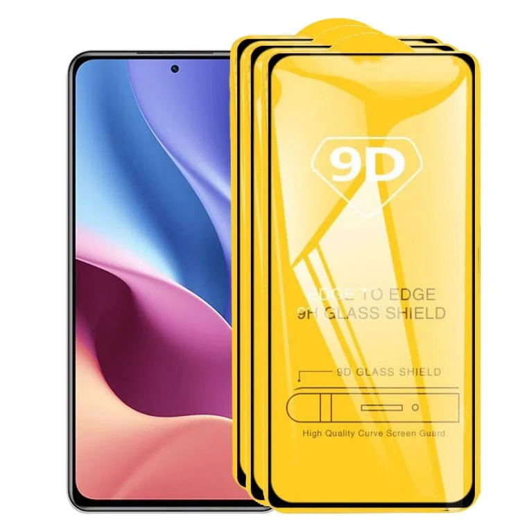 Xiaomi Black Shark 5 / 5 RS / 5 Pro / Redmi K40 / K40S - 3 PACK Tempered Glass 9D Hardness, Anti-Scratch, Black Border